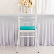 5 Pack Turquoise Spandex Chiavari Chair Cushion Covers, Stretch Fitted Dining Chair Seat