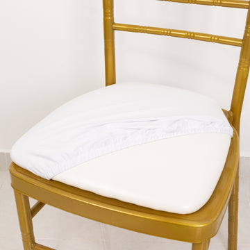 <h3 style="margin-left:0px;"><span style="background-color:transparent;color:#000000;">Stylish White Spandex Chiavari Chair Cushion Covers</span>