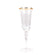 Long beaded stem champagne flutes