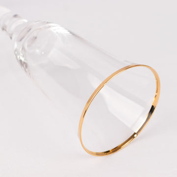 <h3 style="margin-left:0px;"><strong>Versatile Clear Gold Rim Champagne Glasses</strong>