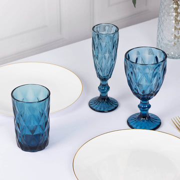 <span style="background-color:transparent;color:#000000;">Timeless Style of Ocean&nbsp;Blue Crystal Cut Whiskey Tumbler Glasses</span>