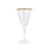 Long beaded stem wine goblet