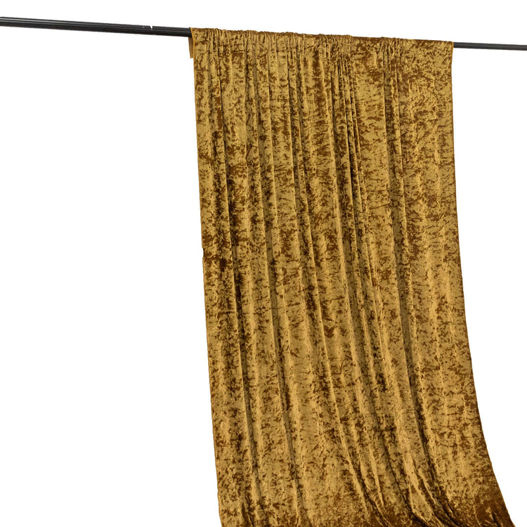 Gold Premium Smooth Velvet Backdrop Drape Curtain, Privacy Photo Booth Event Divider Panel