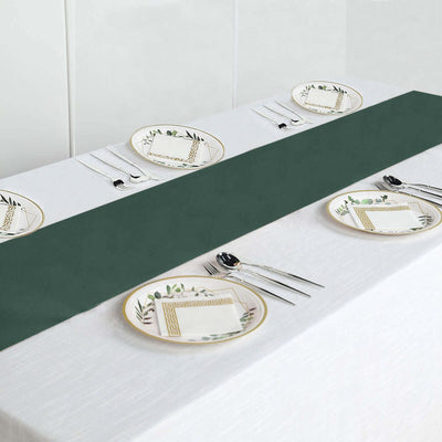 Polyester Table Runner 12"x108" Hunter Emerald Green - Wrinkle-Resistant & Durable Table Decor