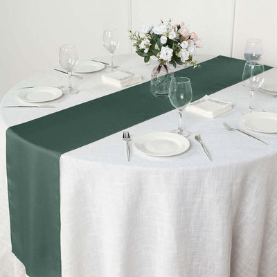 Polyester Table Runner 12"x108" Hunter Emerald Green - Wrinkle-Resistant & Durable Table Decor