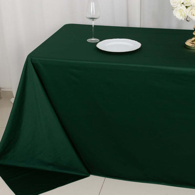 Scuba Rectangular Tablecloth 90"x132" Hunter Emerald Green - Seamless Table Cover