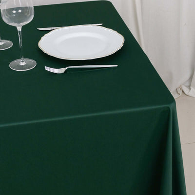 Scuba Square Tablecloth 70"x70" Hunter Emerald Green - Wrinkle Free Table Cover