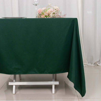 Scuba Square Tablecloth 70"x70" Hunter Emerald Green - Wrinkle Free Table Cover