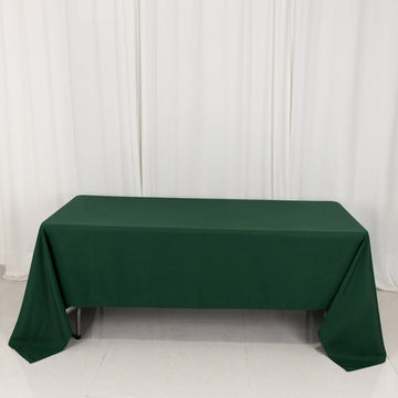 Premium Hunter Green Polyester Rectangular Tablecloth