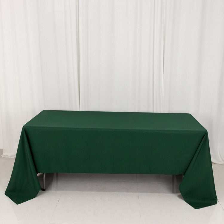 Hunter Emerald Green Seamless Premium Polyester Rectangular Tablecloth