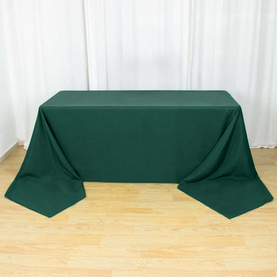 Premium Polyester Rectangle Tablecloth 90"x156" Hunter Emerald Green - Seamless 220GSM Wrinkle-Resistant & Durable Finish