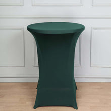 Hunter Green Spandex Cocktail Table Cover for 24"-32" Dia High Top Tables