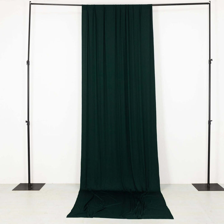 Hunter Emerald Green 4-Way Stretch Spandex Drapery Panel with Rod Pockets