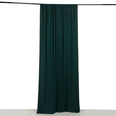 Hunter Emerald Green 4-Way Stretch Spandex Backdrop Drape Curtain, Wrinkle Free Event Divider Panel with Rod Pockets - 5ftx10ft