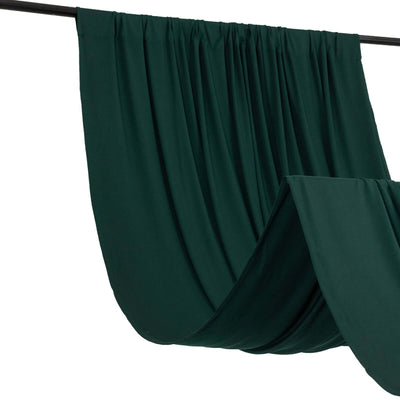 Hunter Emerald Green 4-Way Stretch Spandex Backdrop Drape Curtain, Wrinkle Free Event Divider Panel with Rod Pockets - 5ftx10ft