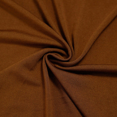 Cinnamon Brown Spandex Fitted Wedding Arch Cover For Round Top Chiara Backdrop Stand 6ft