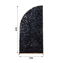 Black sequined half moon shape payette arch cover