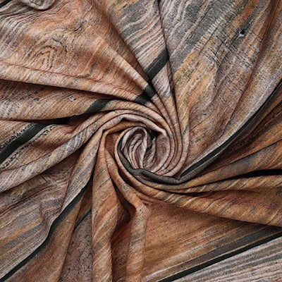 Set of 4 Brown Spandex Chiara Backdrop Stand Covers With Rustic Wood Print, Fitted Covers For Half Moon Wedding Arches 2.5ft, 5ft, 6ft, 7ft