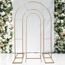 Set of 2 Gold Metal Round Top Wedding Arch Chiara Backdrop Stands