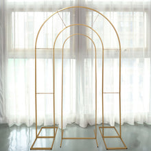 Set of 2 Gold Metal Round Top Wedding Arch Chiara Backdrop Stands