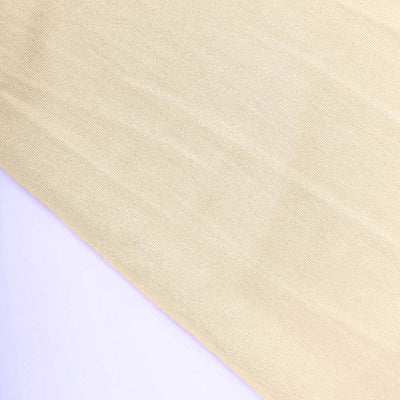 Beige Spandex Fitted Open Arch Backdrop Cover, Double-Sided U-Shaped Wedding Arch Slipcover 8ft