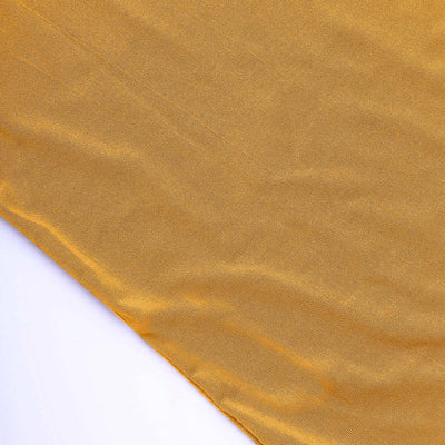 Gold Spandex Fitted Open Arch Backdrop Cover, Double-Sided U-Shaped Wedding Arch Slipcover 8ft