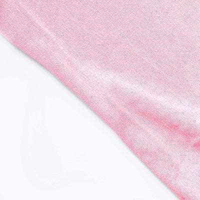 Pink Spandex Fitted Open Arch Backdrop Cover, Double-Sided U-Shaped Wedding Arch Slipcover 8ft