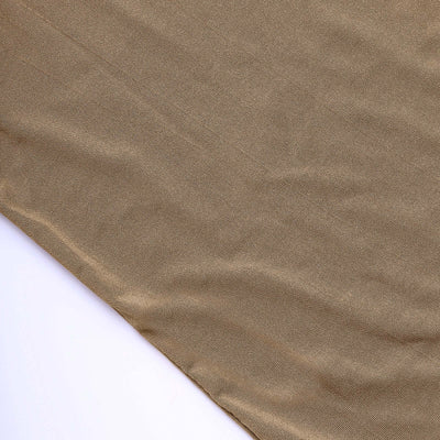 Taupe Spandex Fitted Open Arch Backdrop Cover, Double-Sided U-Shaped Wedding Arch Slipcover 8ft