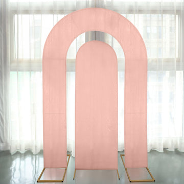 <span style="background-color:transparent;color:#000000;">Dusty Rose Spandex Fitted Wedding Arch Covers for a Perfect Backdrop</span>