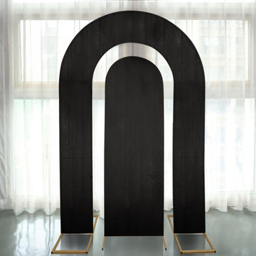 <span style="background-color:transparent;color:#000000;">Black Spandex Fitted Wedding Arch Covers for a Perfect Backdrop</span>