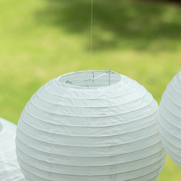 <h3 style="margin-left:0px;"><strong>Easy Setup and Reusable Ivory Paper Chinese Lanterns</strong>