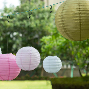 <h3 style="margin-left:0px;"><strong>Elegant and Versatile Décor With Mixed Blush Gold Hanging Paper Lanterns</strong>