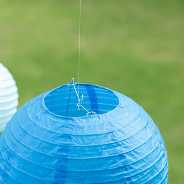 <h3 style="margin-left:0px;"><strong>Easy Setup and Reusable Mixed Blue White Paper Chinese Lanterns</strong>