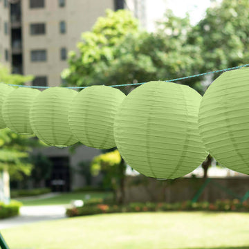 <h3 style="margin-left:0px;"><strong>Stylish Sage Green Hanging Paper Lanterns</strong>