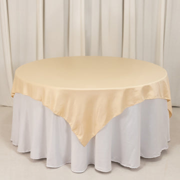 <h3 style="margin-left:0px;"><span style="background-color:transparent;color:#111111;">Elegant Beige Lamour Satin Overlay for Timeless Table Decor</span>