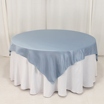 <h3 style="margin-left:0px;"><span style="background-color:transparent;color:#111111;">Elegant Dusty Blue Lamour Satin Overlay for Timeless Table Decor</span>