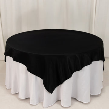 <h3 style="margin-left:0px;"><span style="background-color:transparent;color:#111111;">Elegant Black Lamour Satin Overlay for Timeless Table Decor</span>