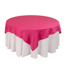 Fuchsia Lamour Satin Table Overlay, Square Tablecloth Topper