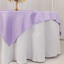 Lavender Lilac Lamour Satin Table Overlay, Square Tablecloth Topper