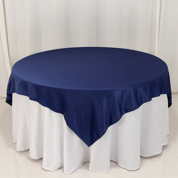 <h3 style="margin-left:0px;"><span style="background-color:transparent;color:#111111;">Elegant Navy Blue Lamour Satin Overlay for Timeless Table Decor</span>