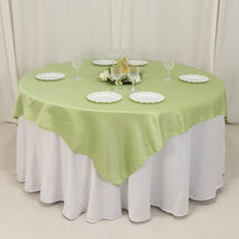 Sage Green Lamour Satin Table Overlay, Square Tablecloth Topper