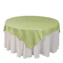 Sage Green Lamour Satin Table Overlay, Square Tablecloth Topper