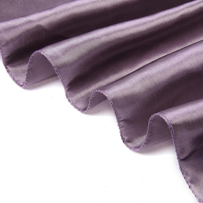 Satin Table Overlay 72"x72" Violet Amethyst - Wrinkle Resistant & Smooth Table Topper