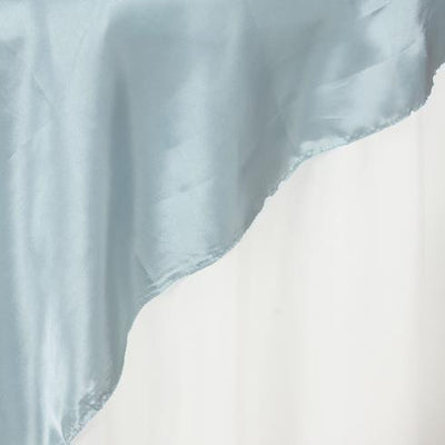 Satin Table Overlay 72"x72" Light Blue - Wrinkle Resistant & Smooth Table Topper