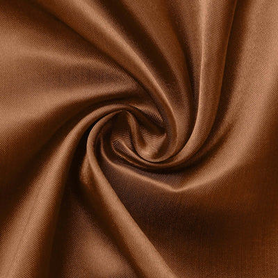 Satin Table Overlay 72"x72" Cinnamon Brown - Wrinkle Resistant & Smooth Table Topper