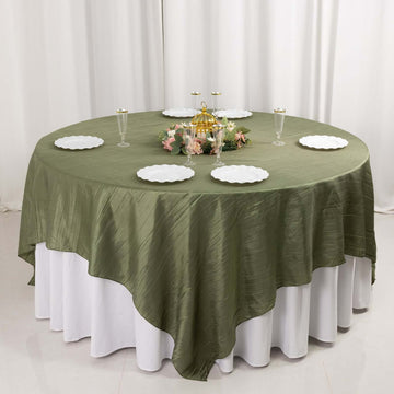 <h3 style="margin-left:0px;"><strong>Dusty Sage Green Taffeta Table Overlay - Perfect for All Occasions</strong>