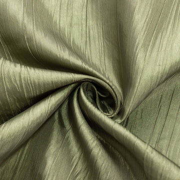 <h3 style="margin-left:0px;"><strong>Durable &amp; Versatile Dusty Sage Green Crinkle Taffeta Table Overlay</strong>