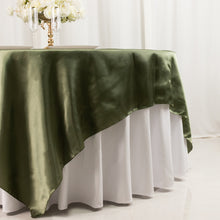 Dusty Sage Green Satin Overlay Seamless Square Table Overlay