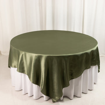 <h3 style="margin-left:0px;"><strong>Elegant Dusty Sage Green Satin Overlay for Perfect Table Décor</strong>