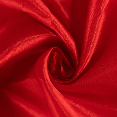 Satin Table Overlay 90"x90" Red - Smooth Finish Table Topper